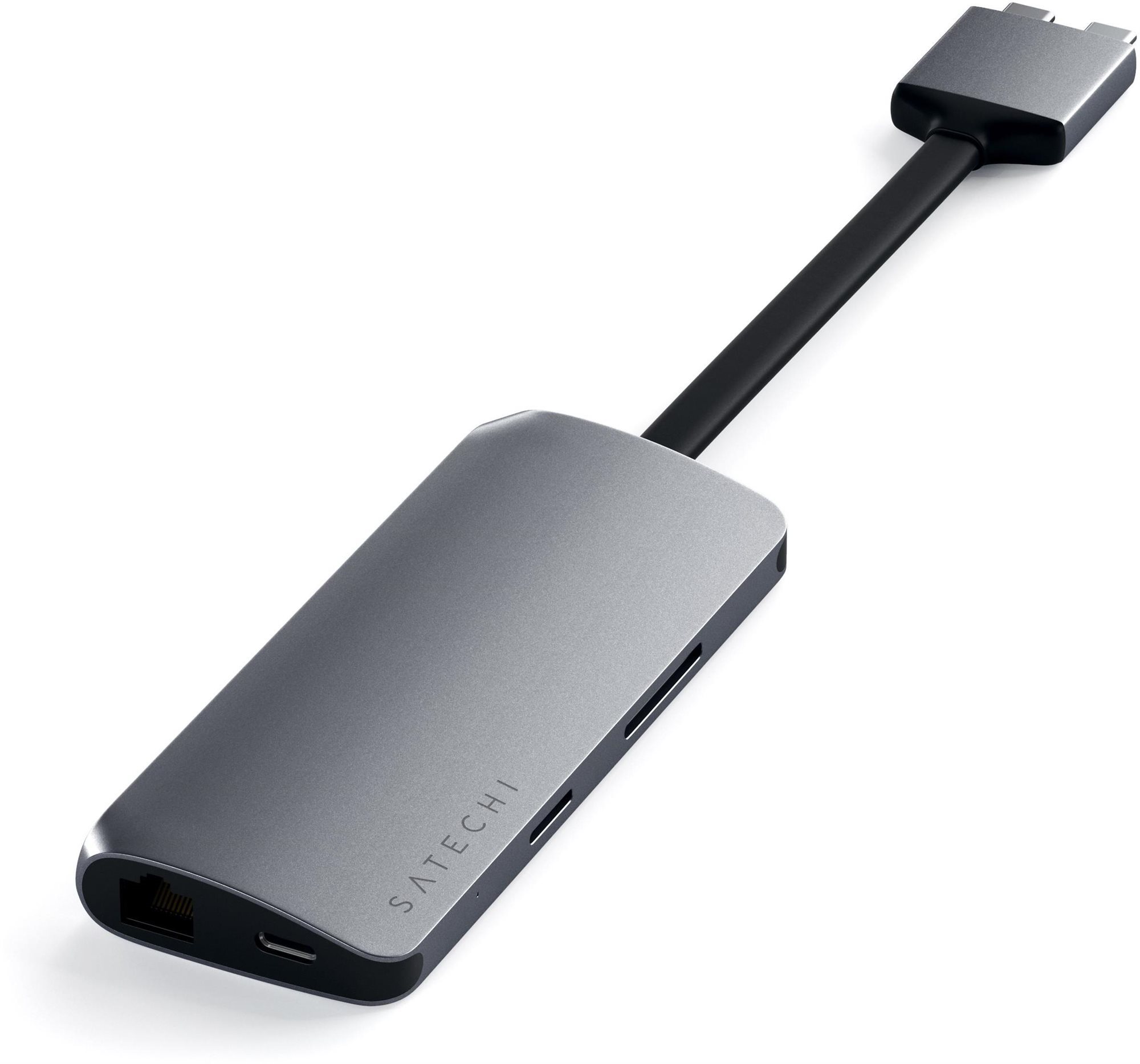 Satechi Type-C Dual Multimedia Adapter - Space Grey Port Replicator