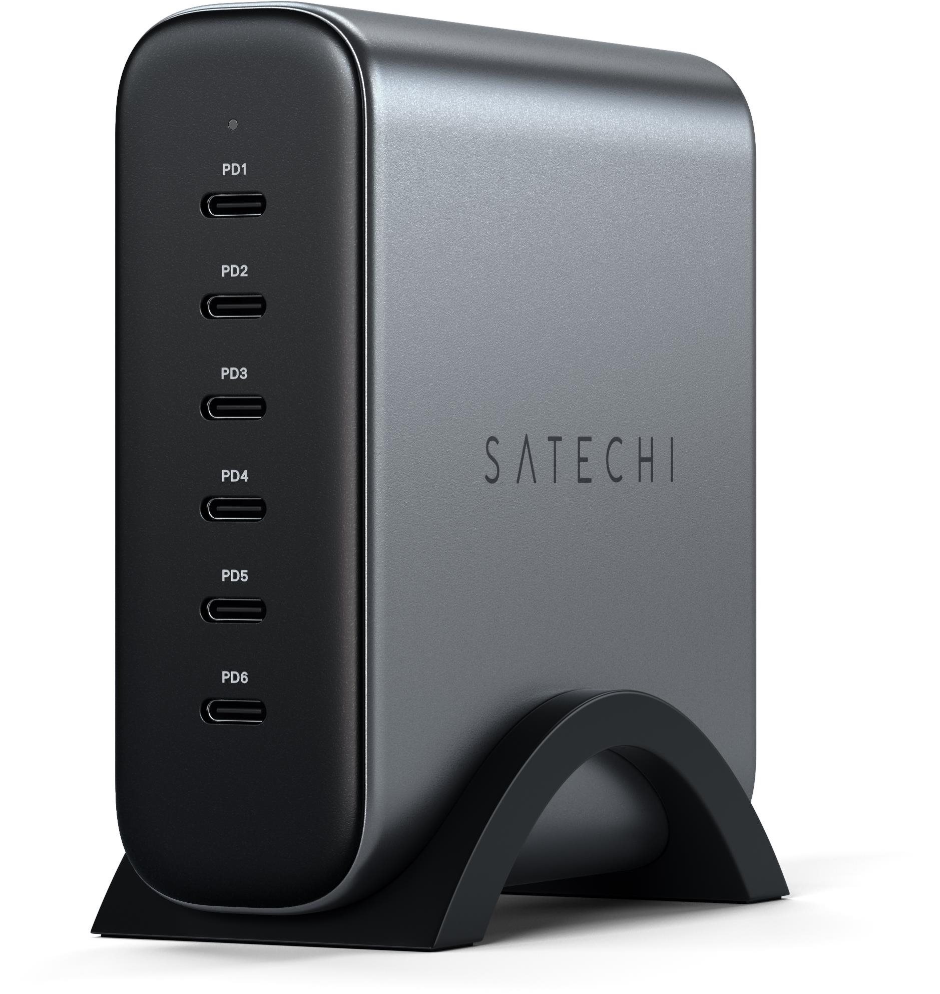 Satechi 200W USB-C 6-PORT Gan Charger Grey Töltő adapter