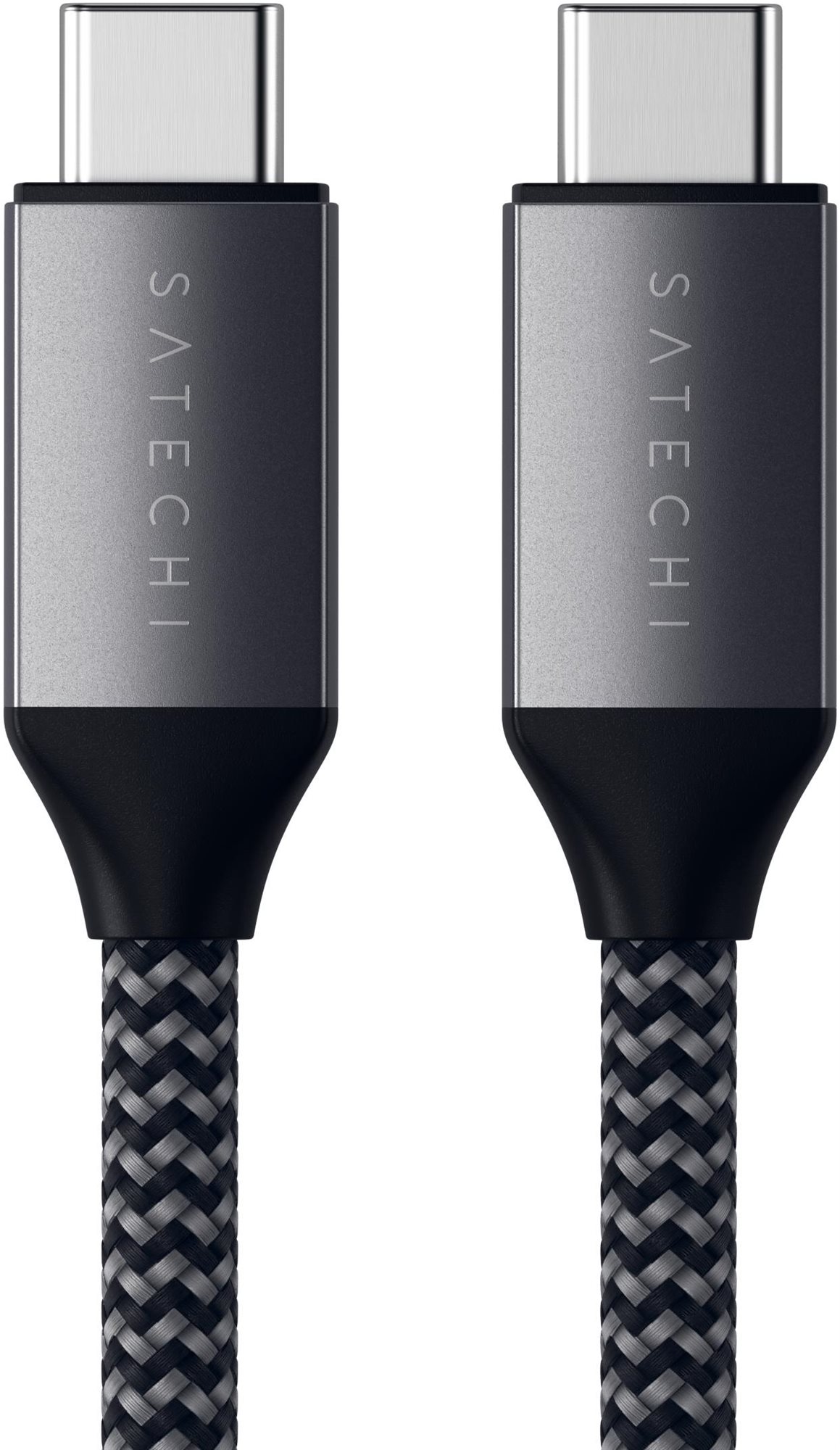 Satechi USB-C to USB-C 100W Braided Charging 2m Cable - Grey Tápkábel