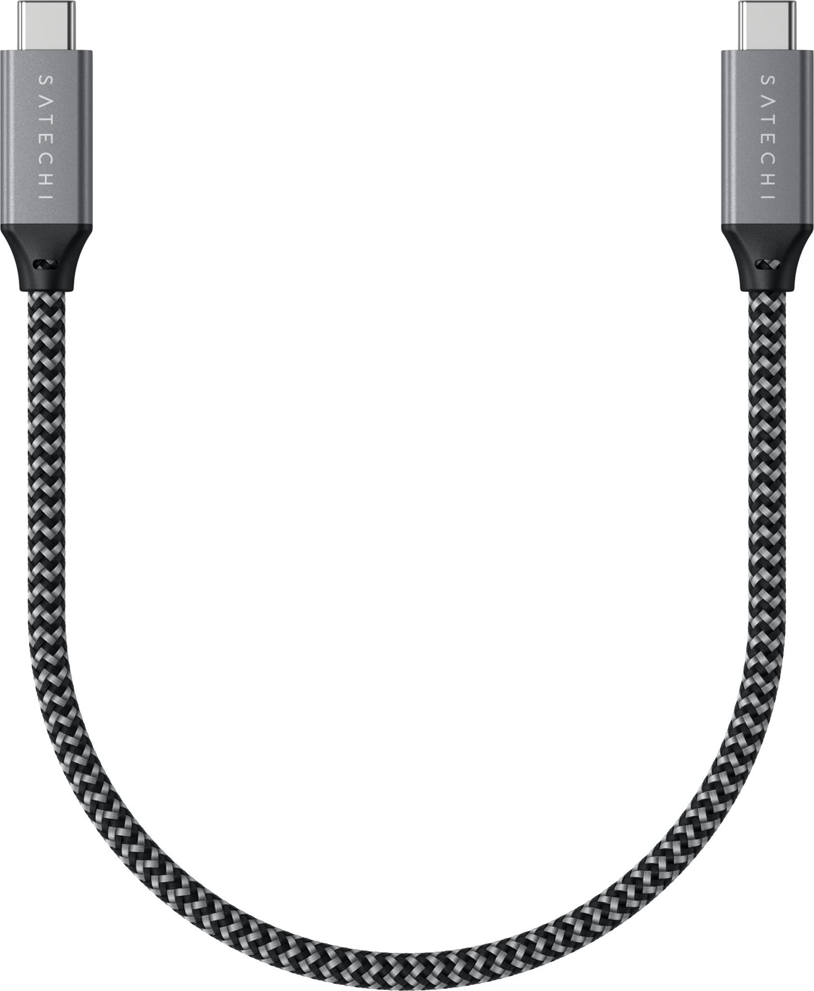 Satechi USB4 C-To-C Braided Cable 40 Gbps, 25 cm, szürke Adatkábel