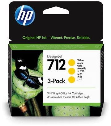 HP 3ED79A No. 712 jaune multipack Cartouche