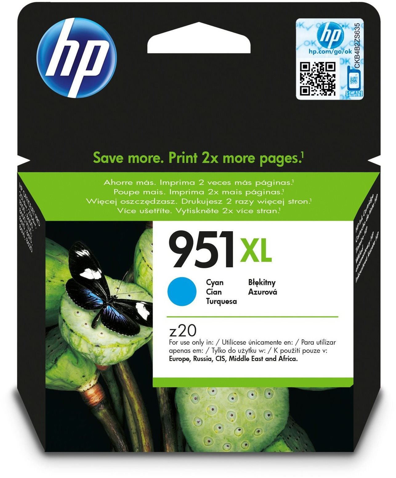 HP CN046AE No. 951XL cyan Cartouche