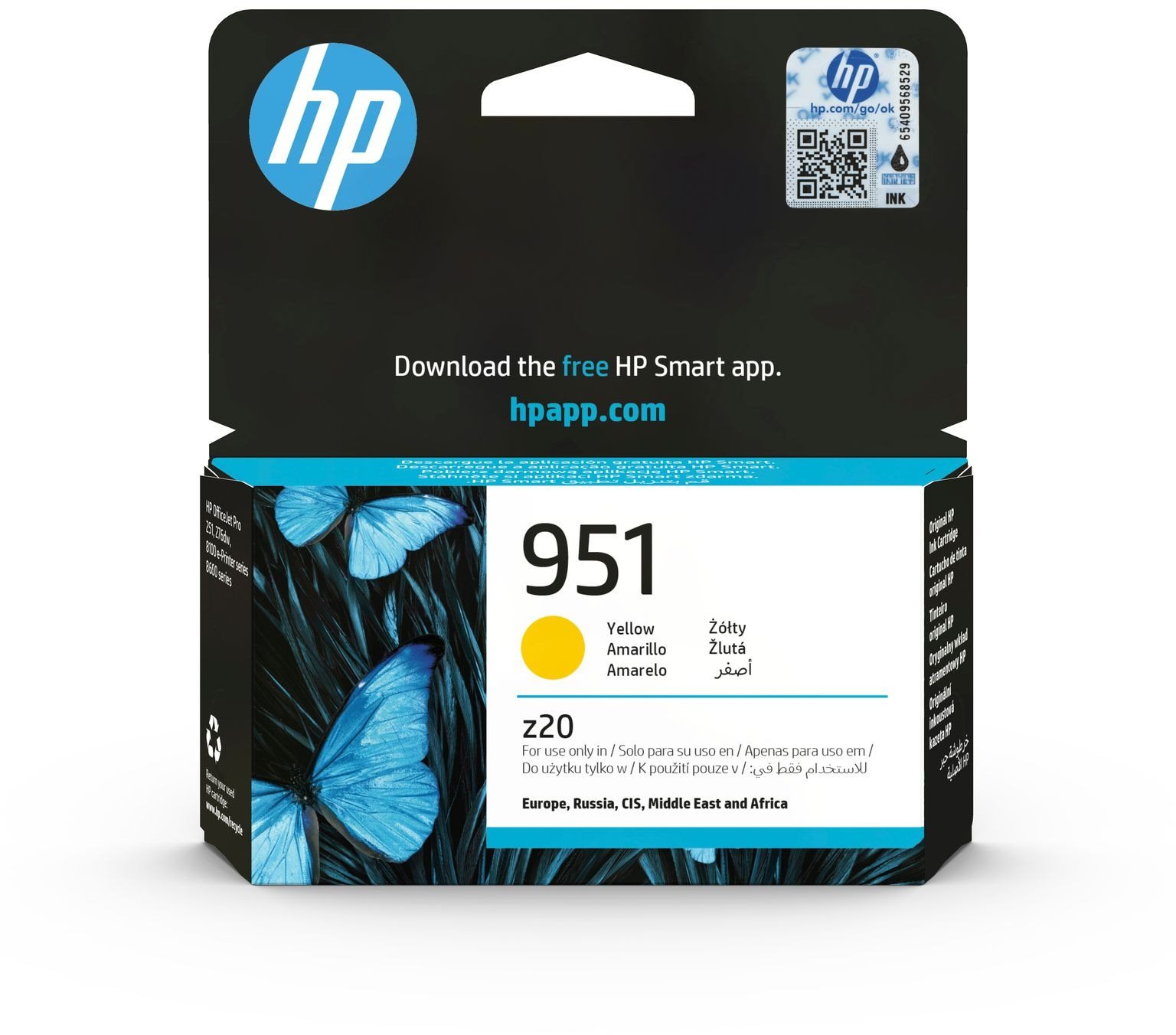 HP CN052AE No. 951 Yellow Cartridge