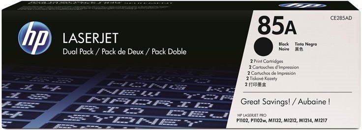 HP CE285AD No. 85A Dual Pack 2pcs Original Noir Toner