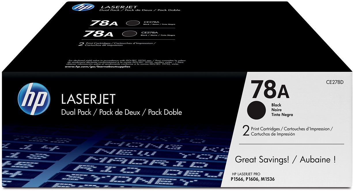 HP CE278AD no. 78A Dual Pack Black Original Printer Toner