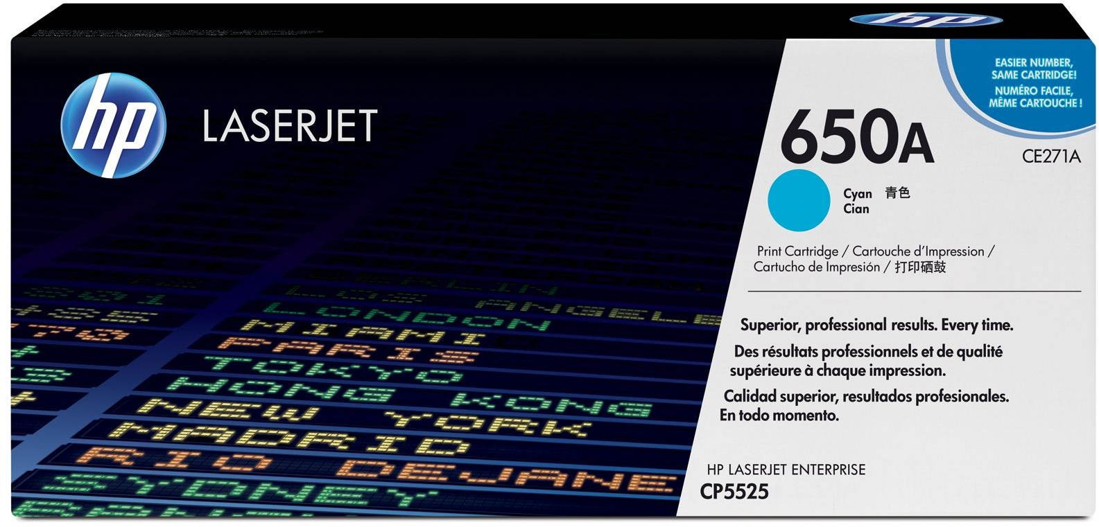 HP CE271A No. 650A Cyan Printer Toner