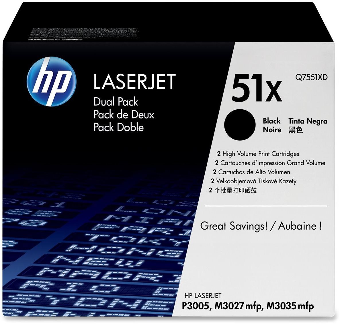 HP Q7551XD No. 51X Black Printer Toner