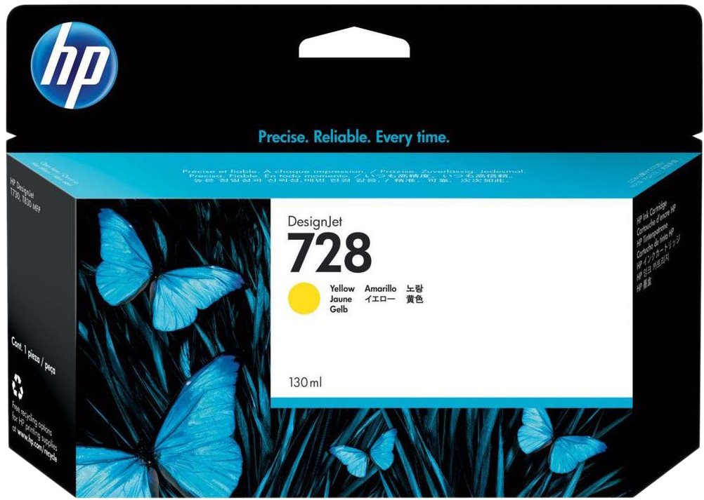 HP F9J65A č. 728 žltá Cartridge