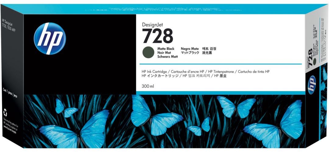 HP F9J68A č. 728 matná čierna Cartridge