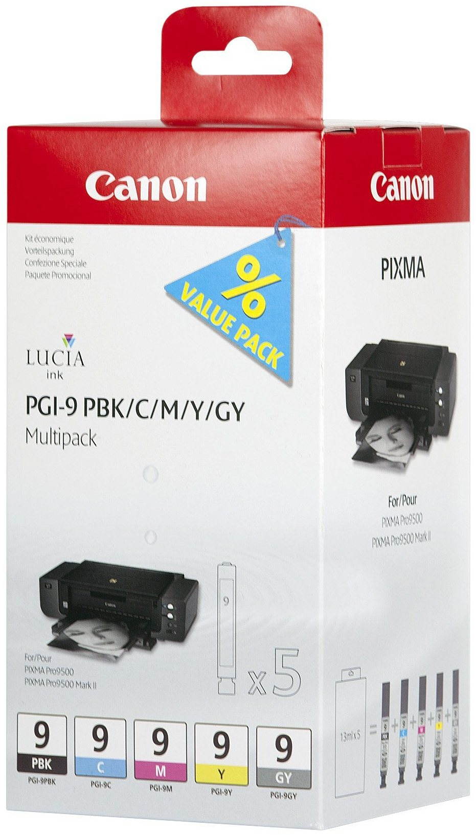 Canon PGI-9 PBK/C/M/Y/GY Multipack Cartridge