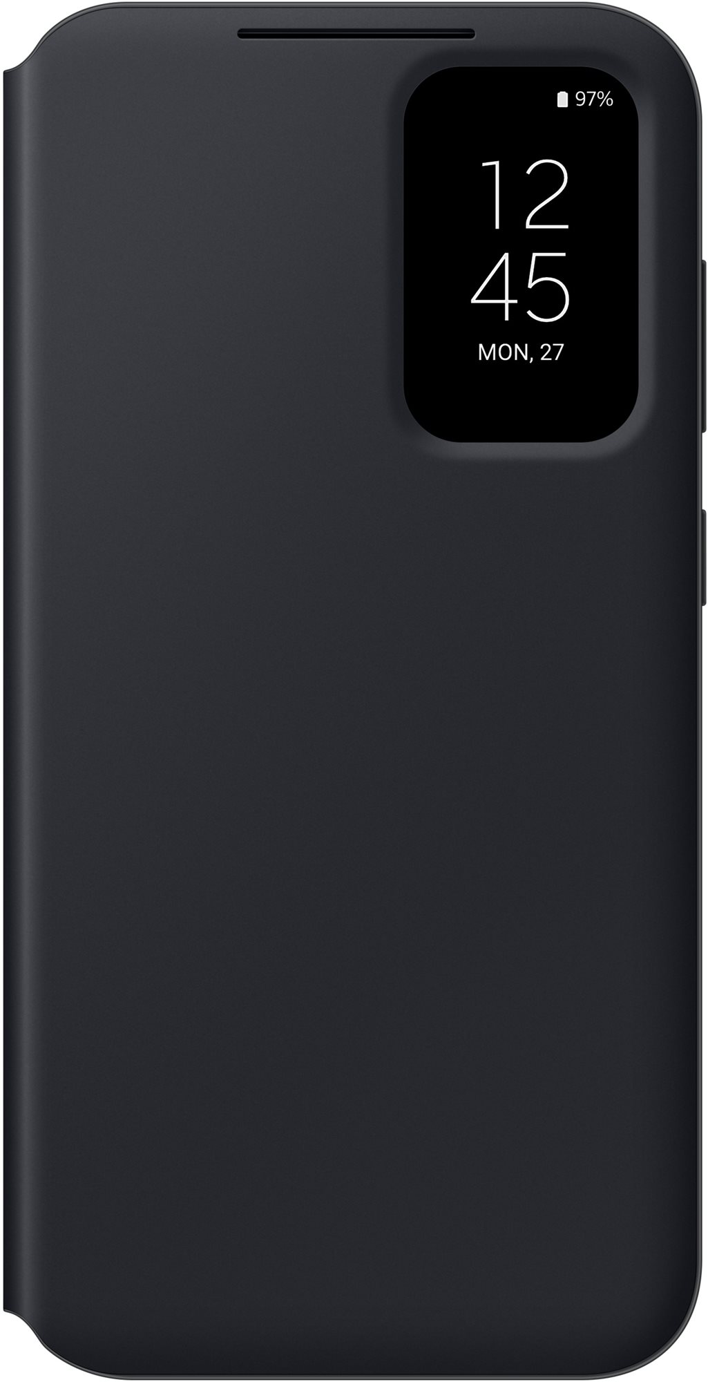 Samsung Galaxy S23 FE Flip tok Smart View, Fekete Mobiltelefon tok
