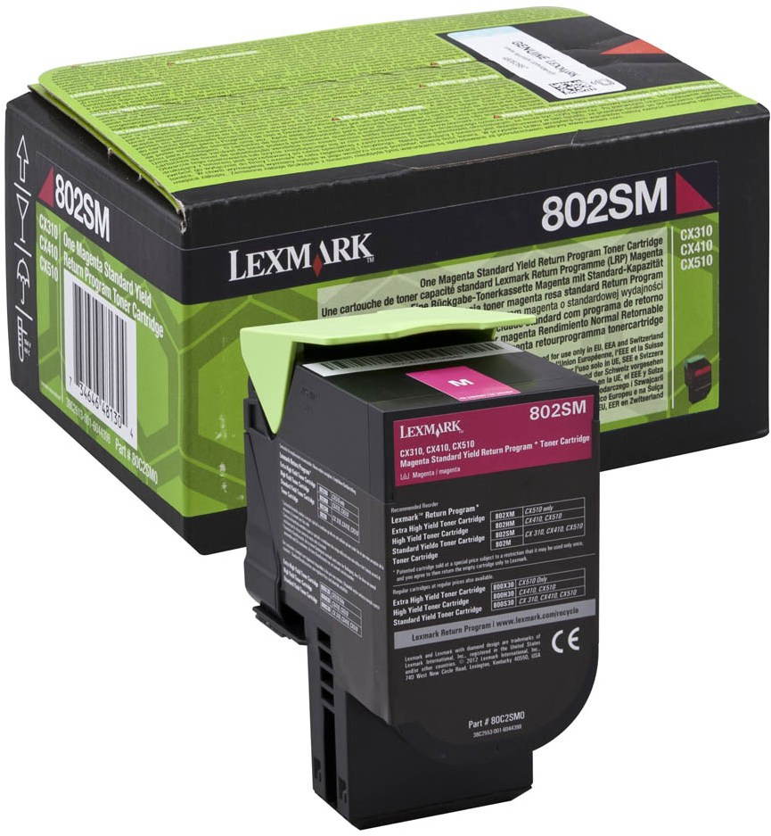 LEXMARK 80C2SM0 Magenta Printer Toner