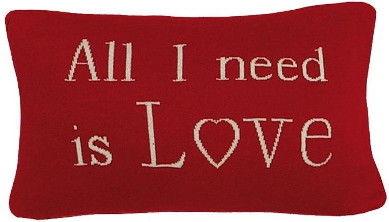 Scanquilt pletená obliečka na vankúš Design all you need is love...