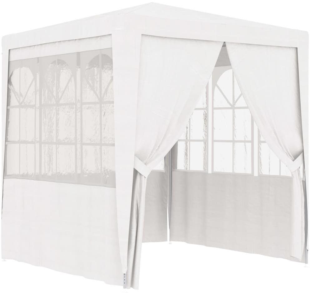 Profesionálny stan party s bočnicami 2,5 × 2,5 m biely 90 g/m2...