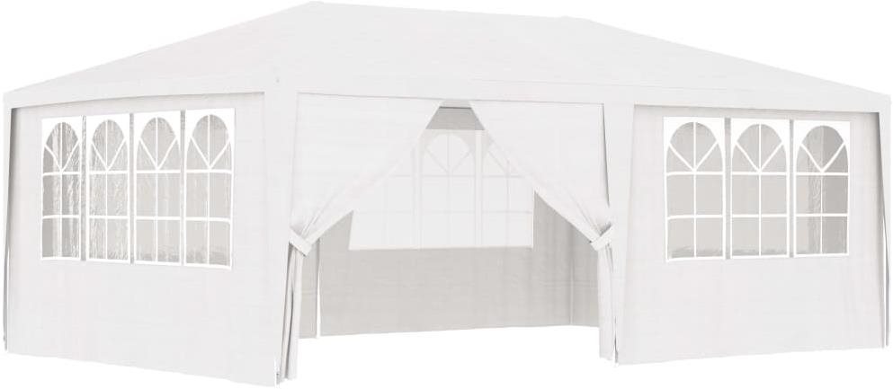 Profesionálny párty stan s bočnicami 4 × 6 m biely 90 g/m2 Záhradný...