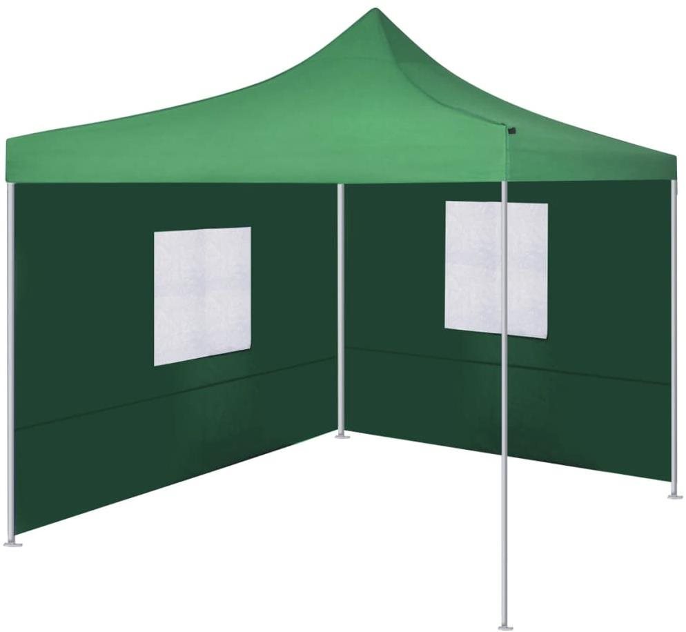 Skladací stan s 2 stenami 3 × 3 m zelený Záhradný altánok