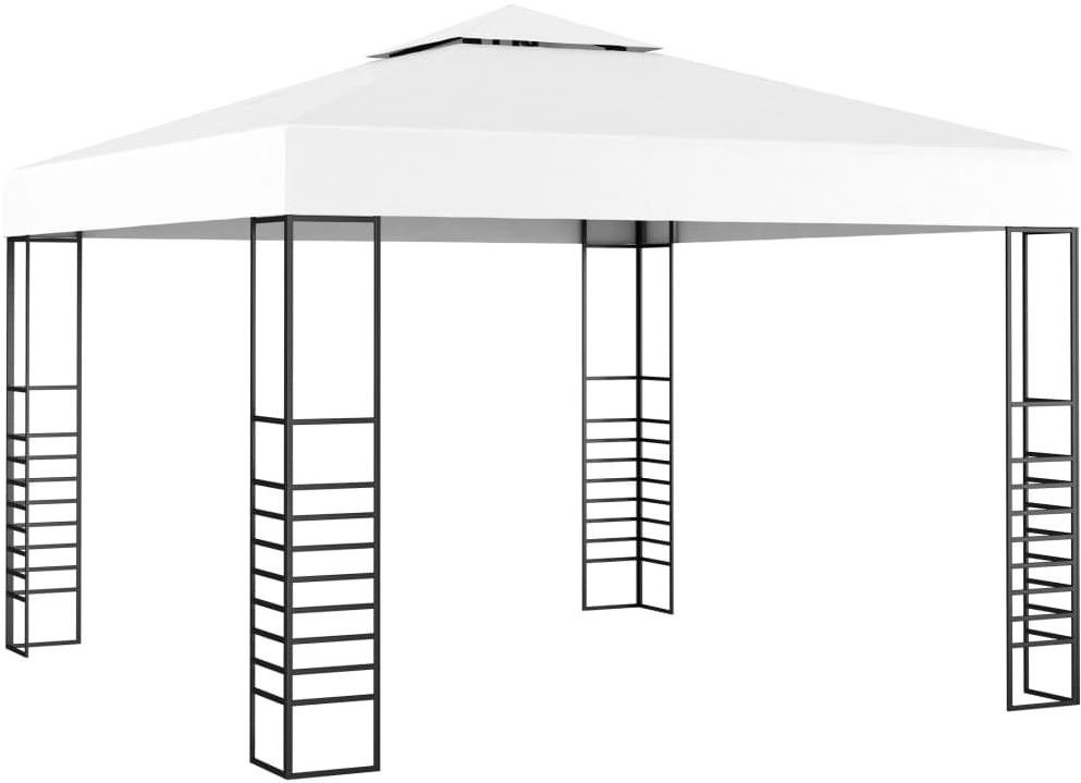 Záhradný altánok 3 × 3 m biely Záhradný altánok