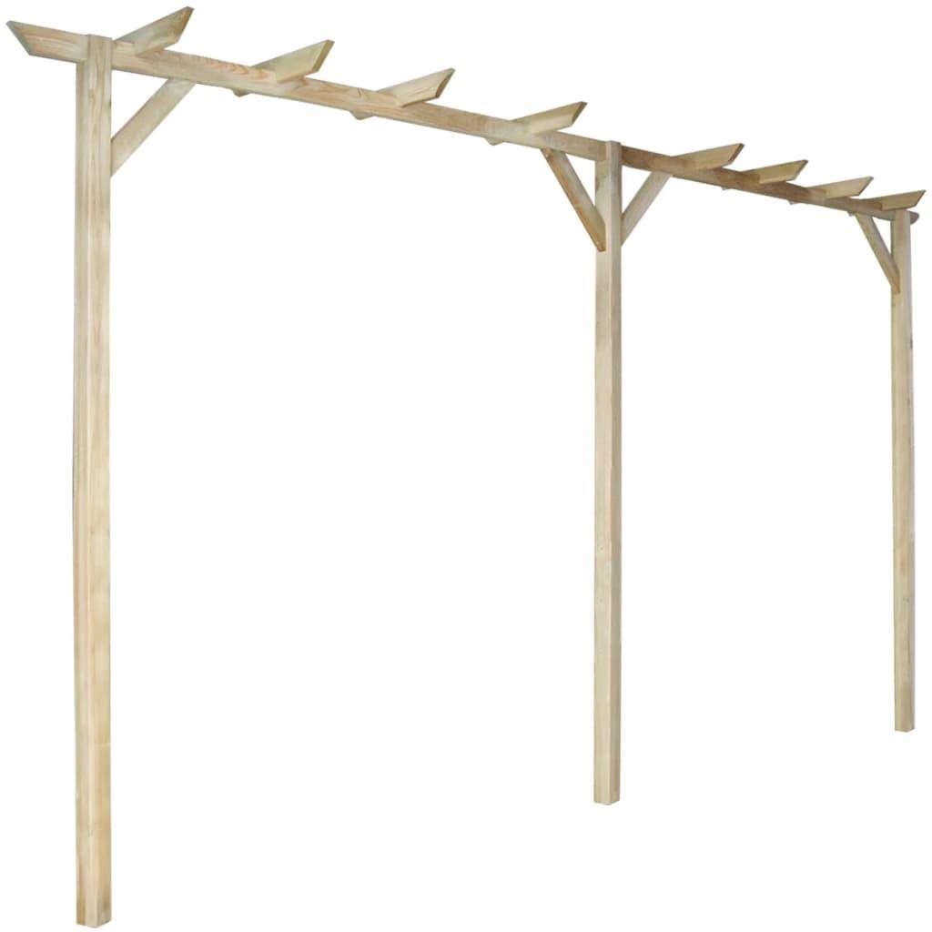 SHUMEE Pergola záhradná, drevená 4 × 0,4 × 2,05 m Pergola