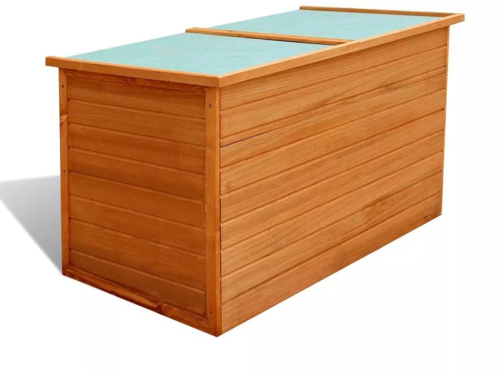 Záhradný úložný box 126 × 72 × 72 cm drevený Záhradný úložný box