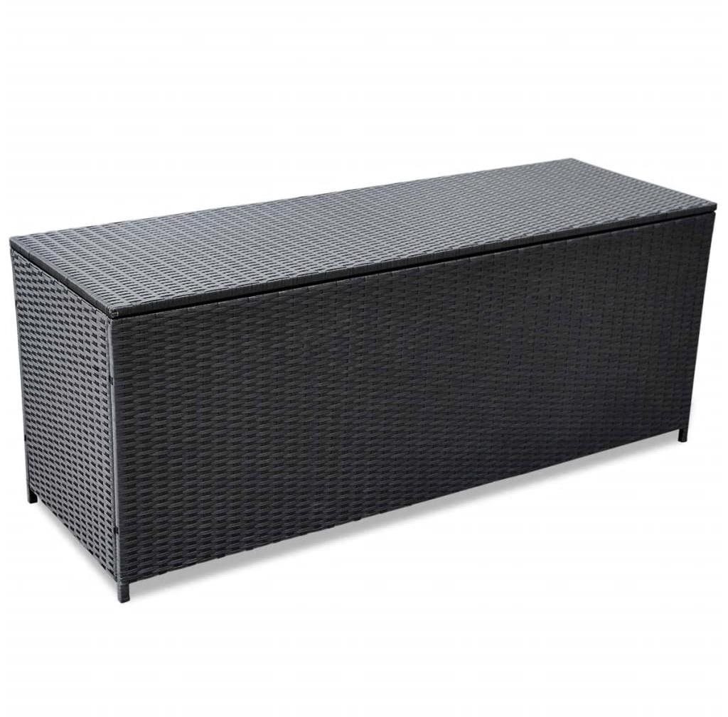 SHUMEE Záhradný úložný box, čierny 150 × 50 × 60 cm Záhradný úložný...
