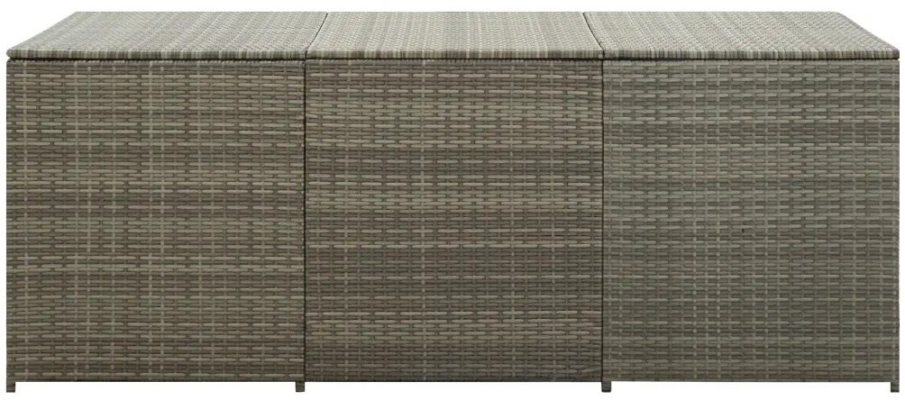 Záhradný úložný box polyratan 180 × 90 × 75 cm sivý Záhradný úložný...