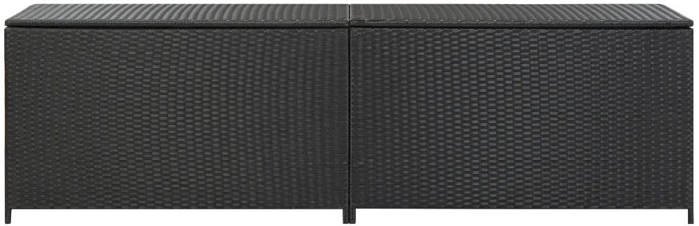 Záhradný úložný box polyratan 200 x 50 x 60 cm čierny Záhradný...