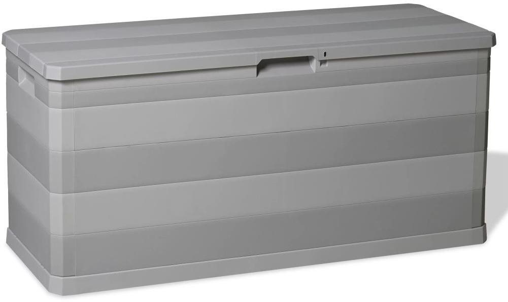 Záhradný úložný box sivý 117 × 45 × 56 cm Záhradný úložný box
