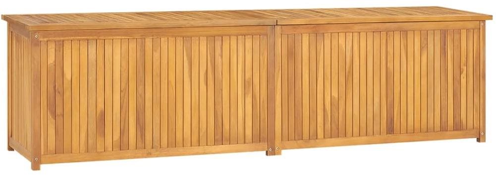 Záhradný box 200 × 50 × 55 cm masívne teakové drevo Záhradný úložný...