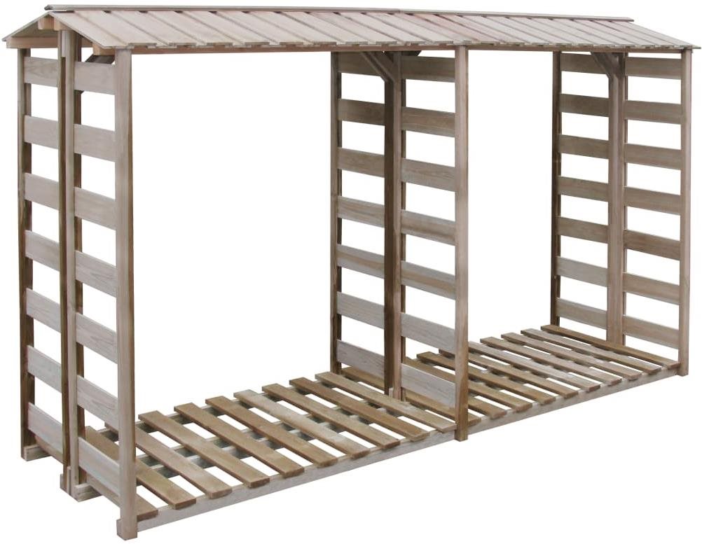 SHUMEE Dreváreň, hnedá 176 × 90 × 300 cm Dreváreň