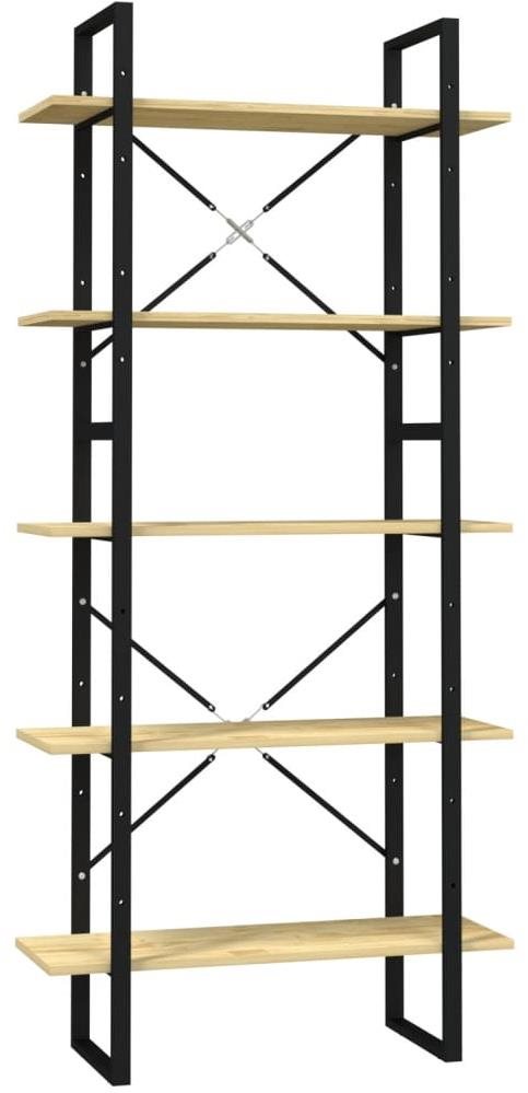 Shumee s 5 policami 80 × 30 × 175 cm borovicové drevo, 3081993 Regál