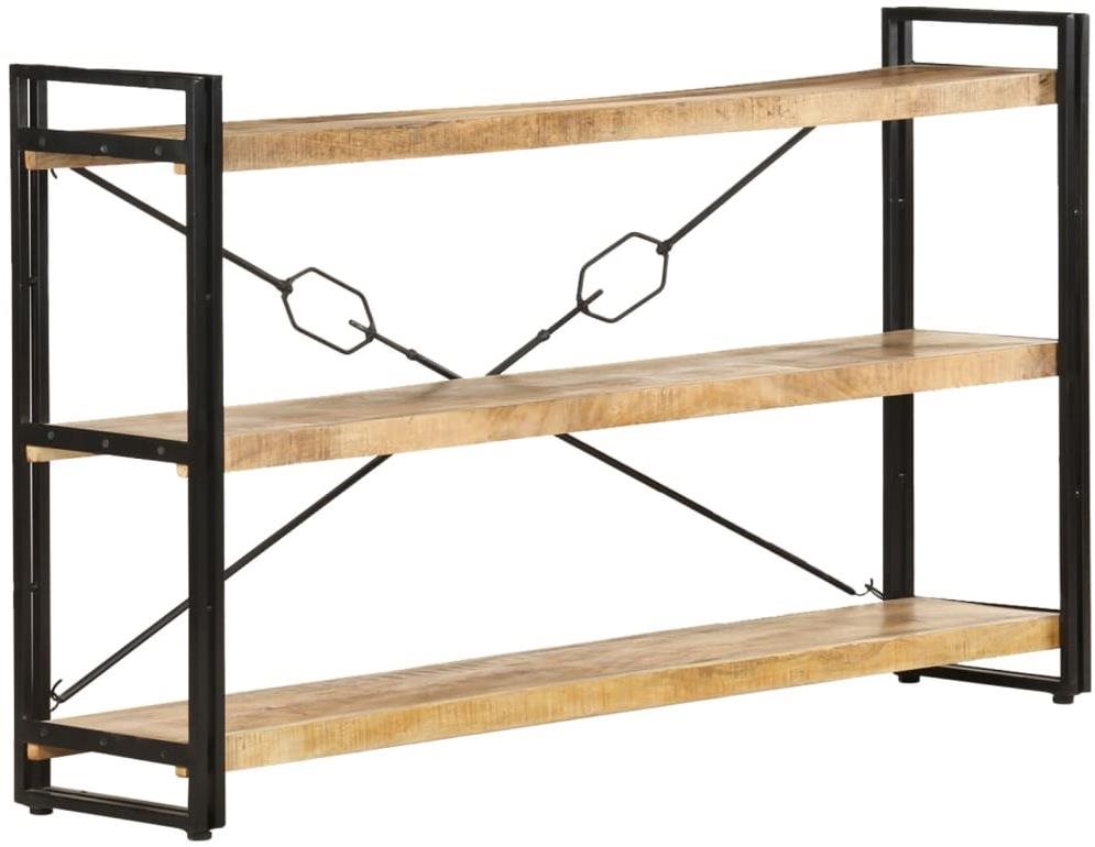 Shumee s 3 policami 140 × 30 × 80 cm masívny mangovník, 320620 Regál