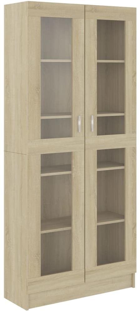 Shumee presklená skriňa dub sonoma 82,5 × 30,5 × 185,5 cm...