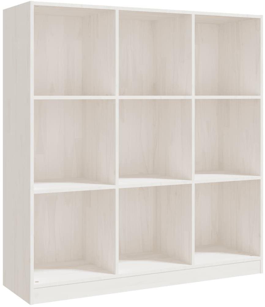 Shumee deliaca stena biela 104 × 33,5 × 110 cm masívna borovica,...