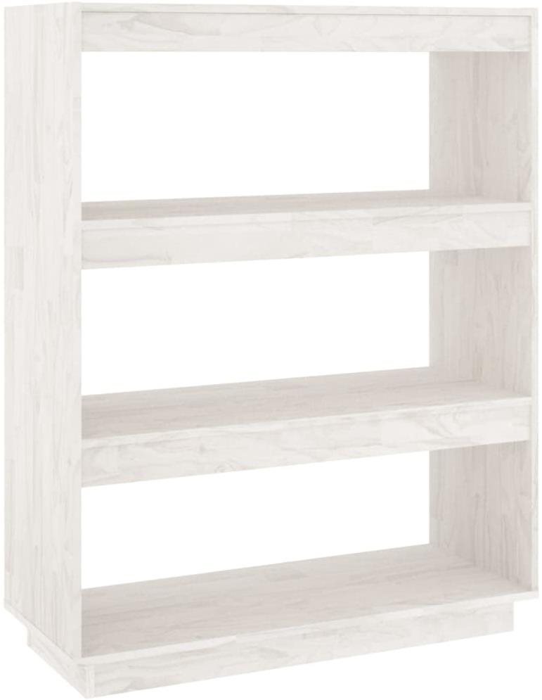 Shumee deliaca stena biela 80 × 35 × 103 cm masívna borovica,...