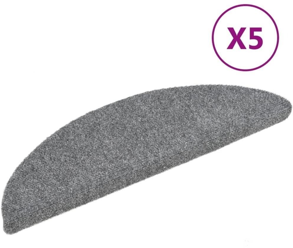 Samolepiace nášľapy na schody 5 ks svetlosivé 54 x 16 x 4 cm...