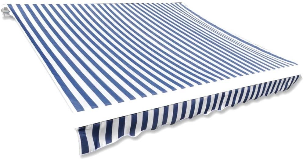 Plachta na markízu plátno modro-biela 350 × 250 cm Markíza