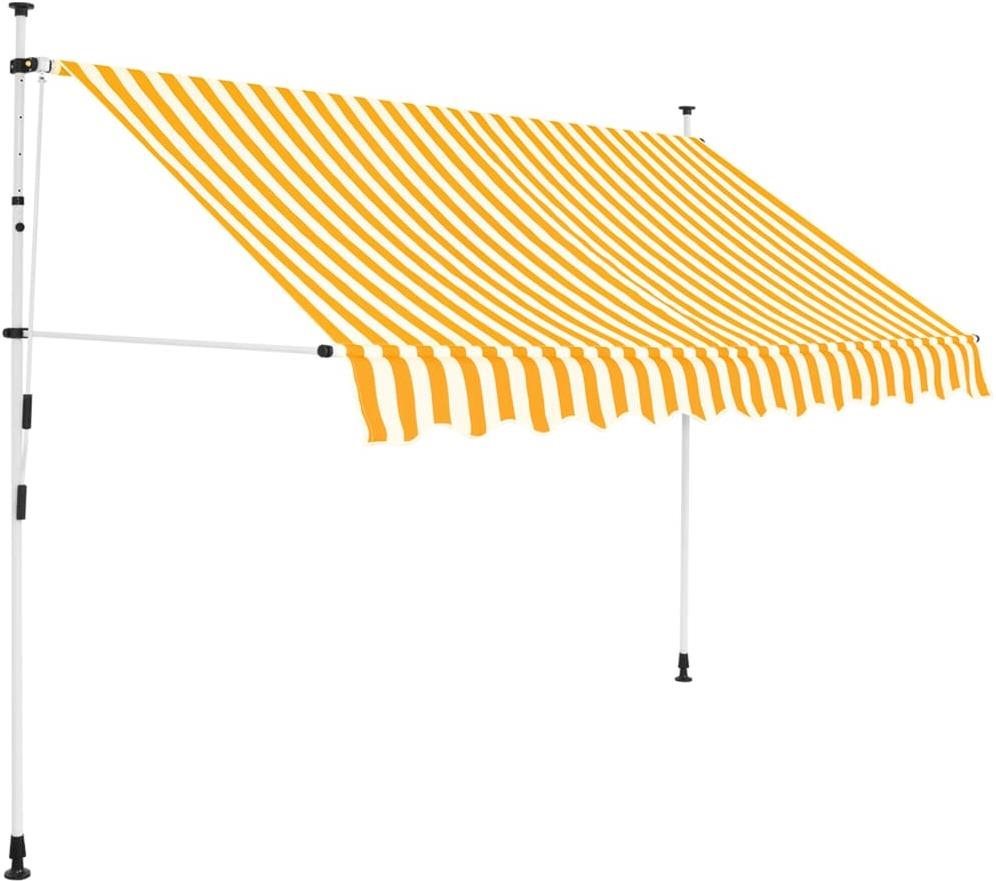 SHUMEE Markíza, žlto-biele pruhy 250 cm Markíza