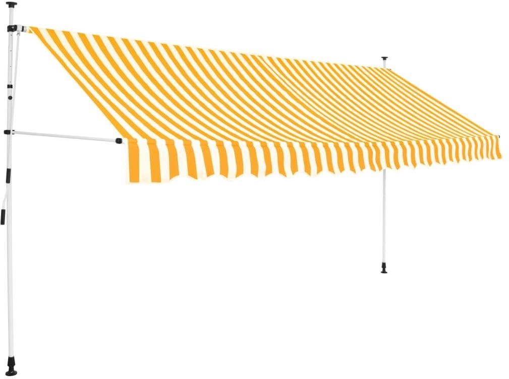 SHUMEE Markíza, žlto-biele pruhy 400 cm Markíza