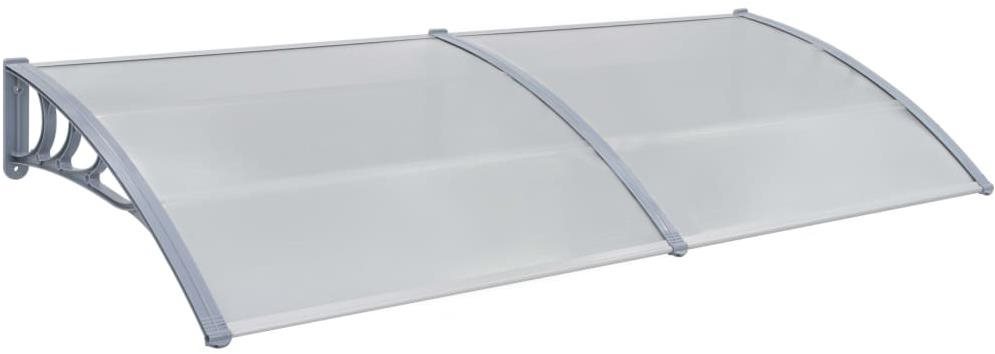 Vchodová strieška sivá 200 × 100 cm polykarbonát Strieška nad dvere