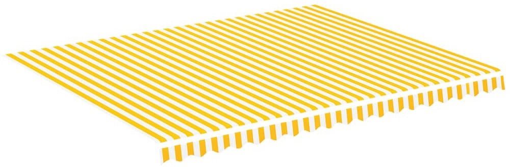 SHUMEE Plachta na markízu, žlto-biela 6 × 3,5 m 311944 Markíza
