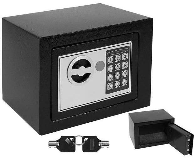 MG S8799 trezor na kód 23 × 17,5 × 17 cm, čierny Sejf