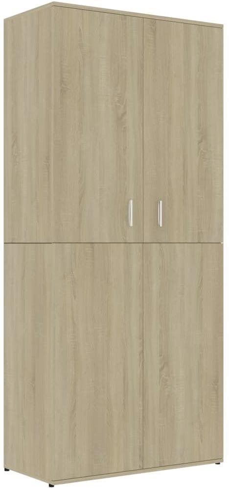 Skrinka na topánky, dub sonoma, 80 × 39 × 178 cm, drevotrieska...