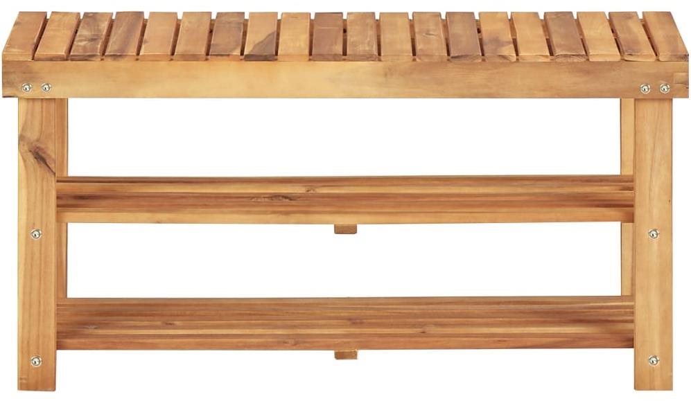 Srkinka na topánky, 90 × 32 × 46 cm, masívne akáciové drevo Botník