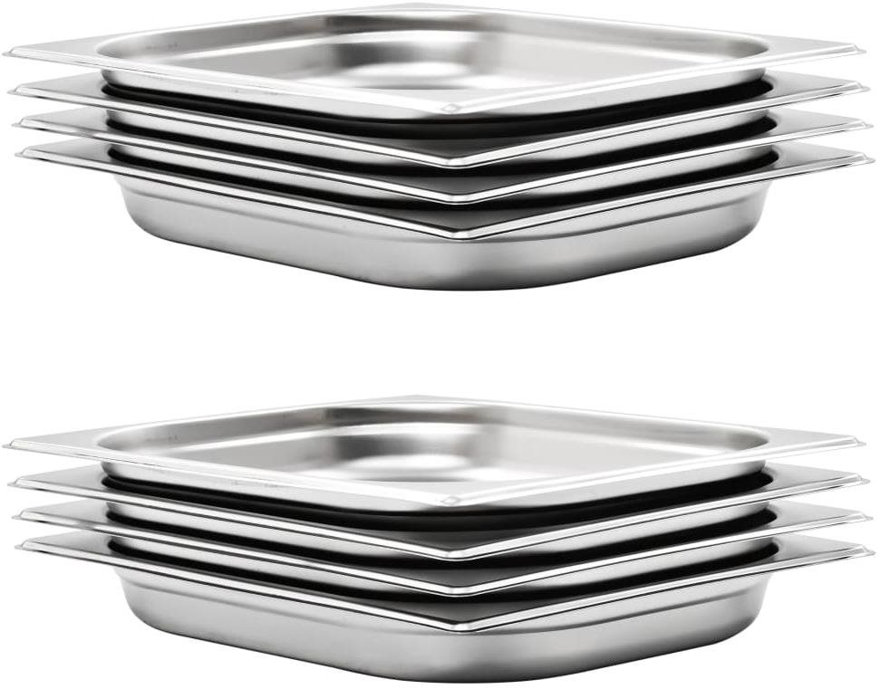 Gastronádoby 8 ks GN 1/2 40 mm nerezová ocel Gastronádoba