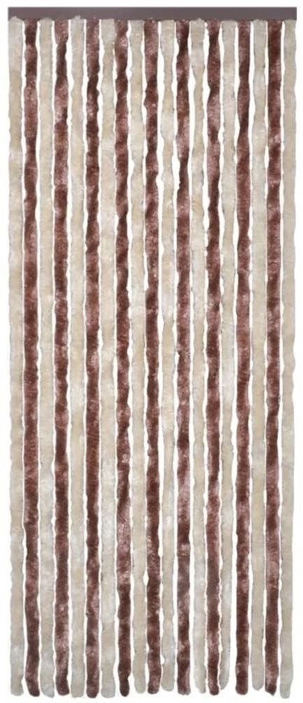 Záves proti hmyzu béžový a svetlohnedý 90 × 200 cm Chenille 315121...
