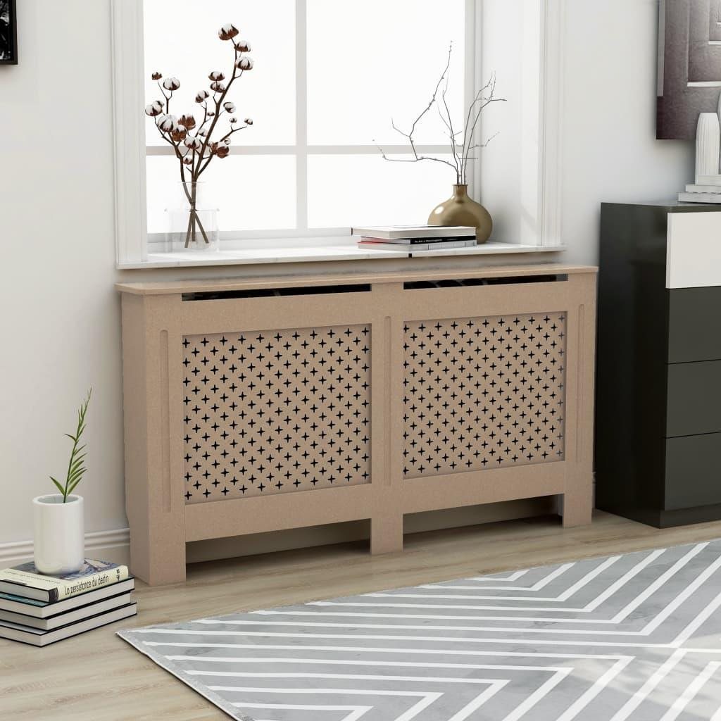 Kryt na radiátor 152 × 19 × 81 cm MDF Kryt na radiátor