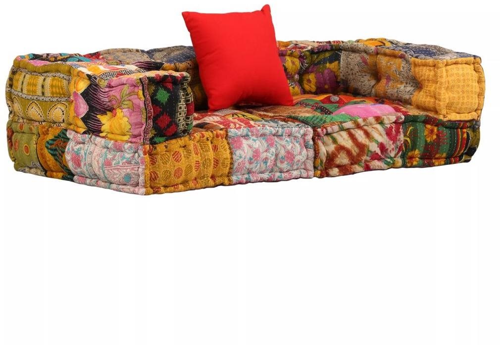 2-miestny modulárny puf patchwork textil 244987 Sedací vak