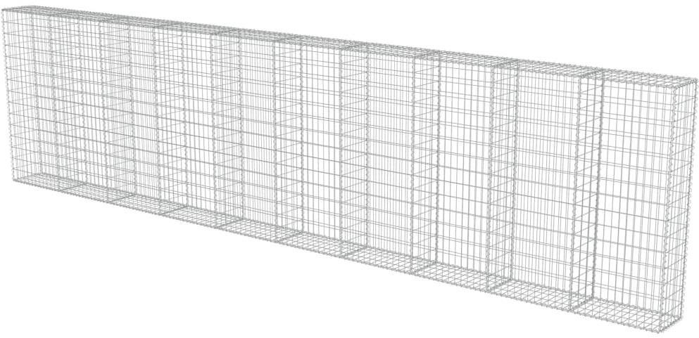 Gabiónový múr s vekami z pozinkovanej ocele 600 × 30 × 150 cm...