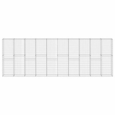 Gabiónový múr s vekami z pozinkovanej ocele 600×30×200 cm 144915...