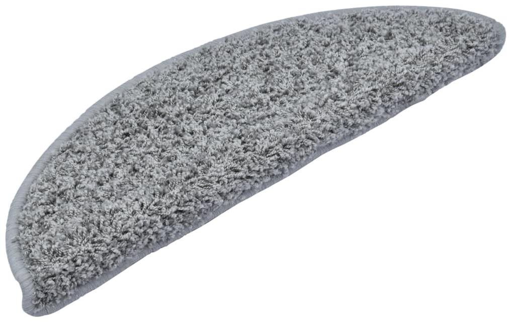 Nášľapy na schody, 15 ks, sivé, 56 × 20 cm Nášlapy na schody